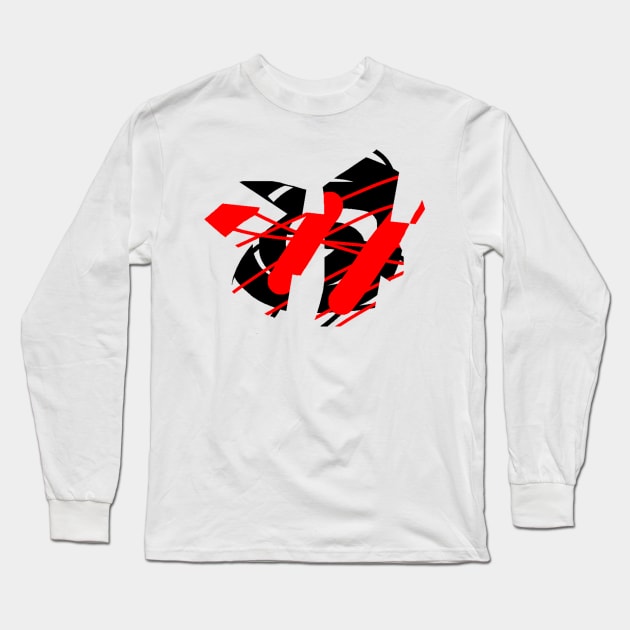 Abstract red black Long Sleeve T-Shirt by Grafititee